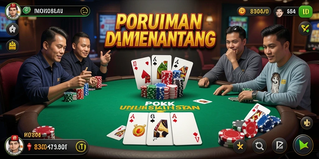 Tampilan menarik dari gameplay Poker di 8364.