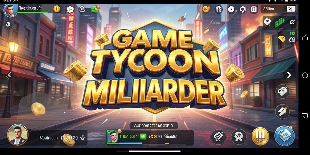 Screenshot gameplay 8II menampilkan pengelolaan bisnis yang dinamis.