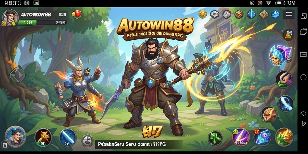 Tangkapan layar gameplay AUTOWIN88 yang menunjukkan aksi RPG yang mendebarkan.