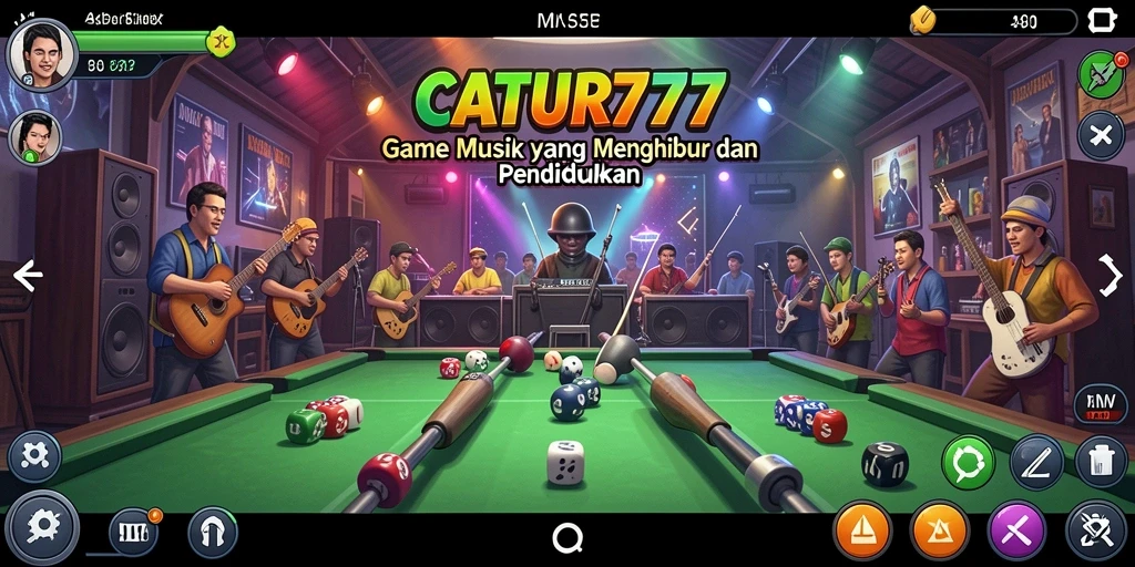 Screenshot dari gameplay <strong>CATUR777</strong> yang penuh warna dan interaktif.