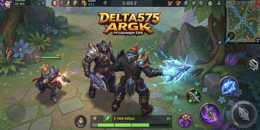 Tampilan layar gameplay DELTA575 yang mendebarkan dan penuh aksi.