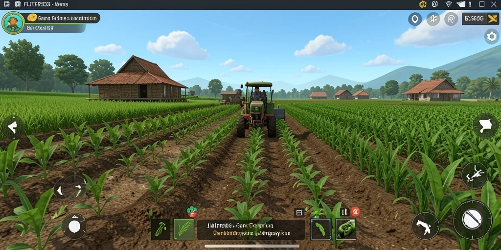 Tampilan gameplay FILTER303 yang menarik dalam dunia pertanian.