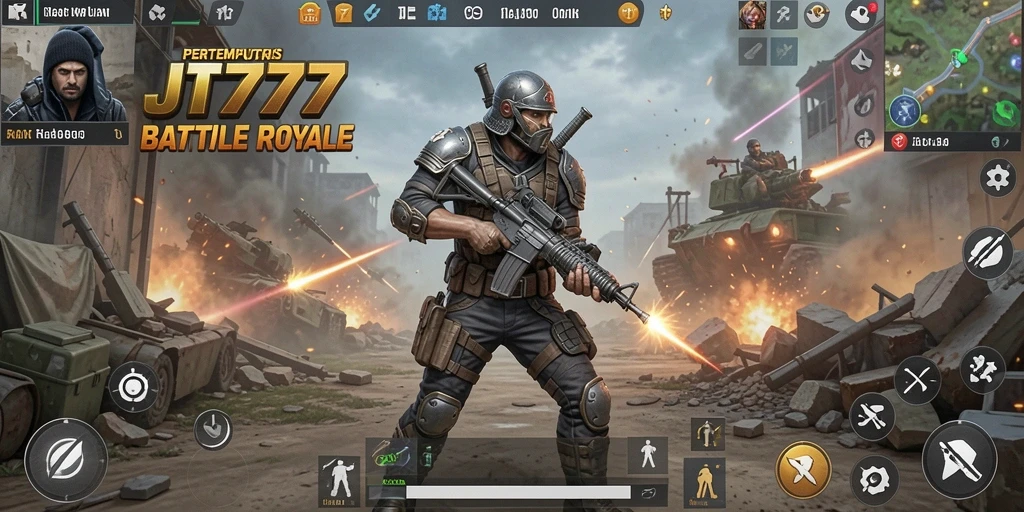 Gameplay seru dalam JT777 dengan aksi Battle Royale yang mendebarkan.
