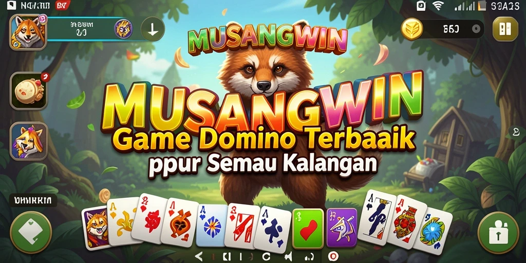 Screenshot MUSANGWIN menampilkan gameplay seru dan interaktif di Domino.