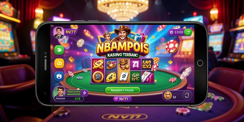 Screenshot gameplay NV77 dengan tampilan menarik permainan kasino.