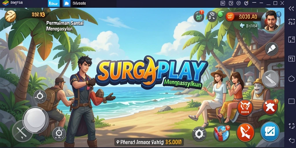 Screenshot gameplay SURGAPLAY yang penuh warna dan seru.